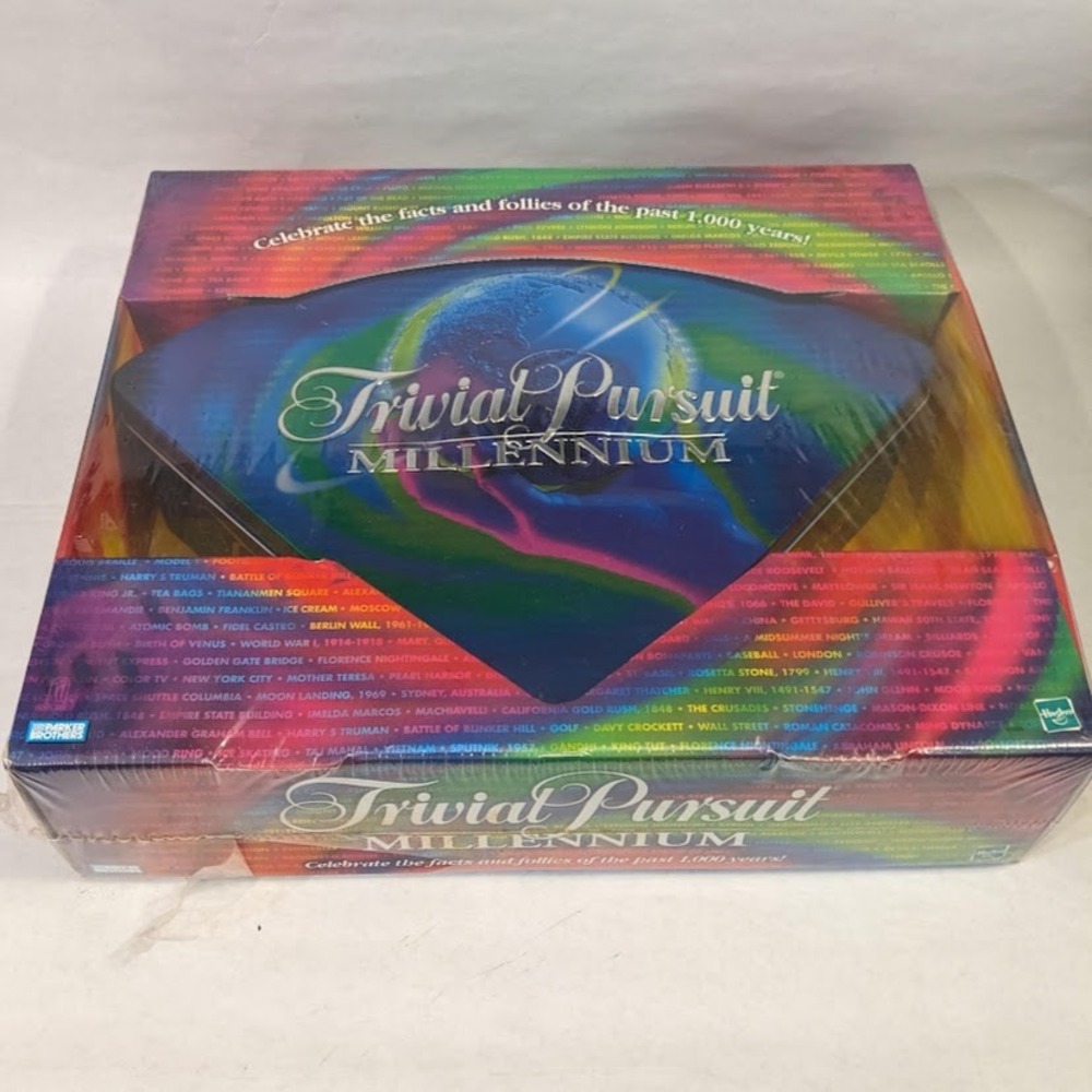 Trivial Pursuit Millennium Edition Board Game‎ Parker Brothers 1998 Sealed Tin